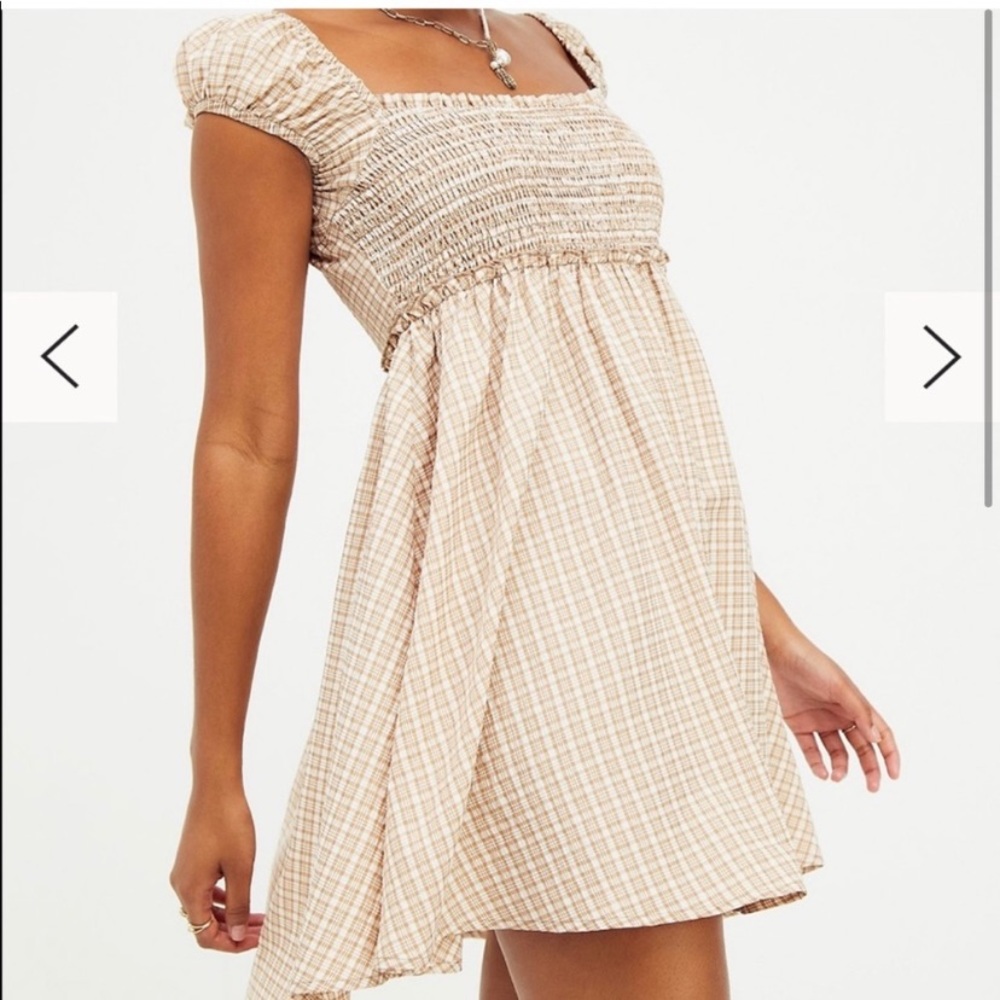 Free people daphne novelty mini dress in brown